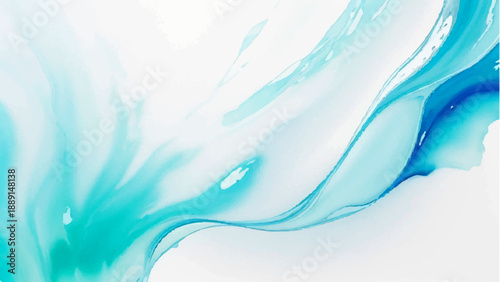 Vector Abstract aquatic artwork, resembling the ethereal flow of liquid elements in shades of cerulean and turquoise, capturing a sense of fluidity and the delicate interplay of light and shadow.