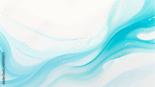 Vector Swirling azure waves of watercolor paints against a luminous background, this artistic piece showcases the beauty of fluidity and elegance.