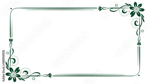 Elegant floral border vector illustration