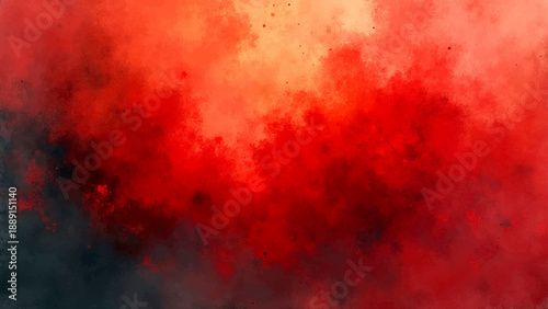 A dark red grunge background features a textured design of fire and smoke within an orange explosion of light across a black space galaxy pattern