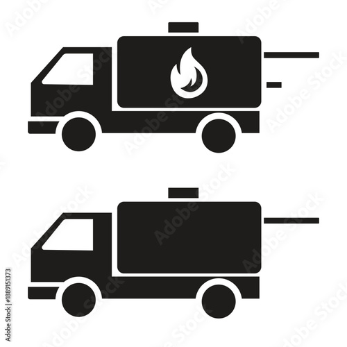 Fuel and Oil Truck IconsFuel and Oil Truck Icons