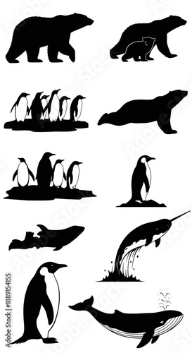 Black Silhouette Vector Set of Wine Bottles, Decanters, and Glasses