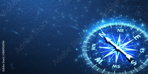 Digital compass. Business strategic explorer, Vision crisis, Mission path, Agency creative, Digital strategy, Market decision, Achievement strategy, Financial stock, Company vision concepts

