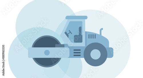 Abstract Construction Vehicle Symbol Representing Industry And Progress