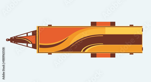 Abstract Geometric Trailer Design Modern Industrial Graphic Illustration