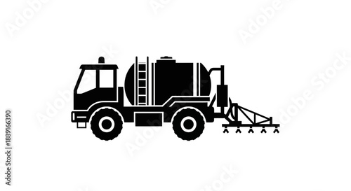 Agricultural Sprayer Truck Silhouette For Modern Farming Applications