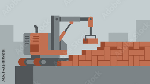 Automated Bricklaying Robot Constructing Walls With Precision