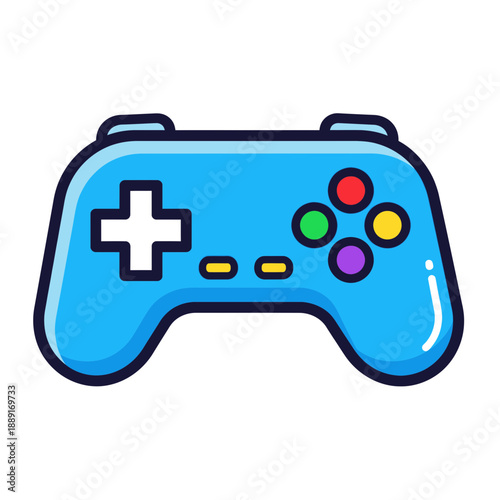 Game Controller Icon – Colorful Video Game Gamepad Symbol for Gaming & App Design