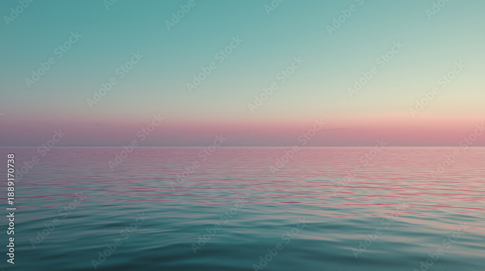 Fototapeta premium A tranquil ocean view conveying calmness, balance, and infinite space.