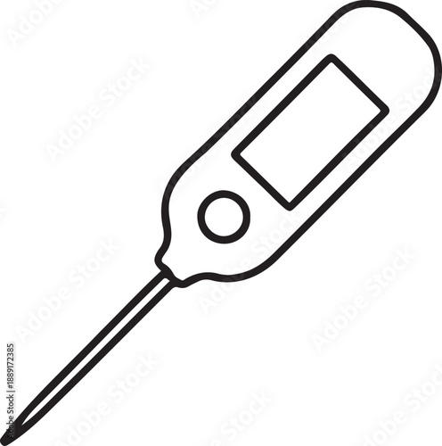 Digital thermometer device for measuring temperature