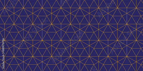 Connected line network forming a seamless geometric pattern.
