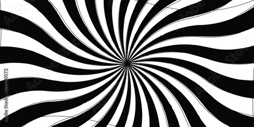 Retro vintage grunge black and white radial burst sunburst ray pattern. Sunburst vector copyspace background. Vintage sunrays illustration swirl line. Abstract circuses, stripe background design.