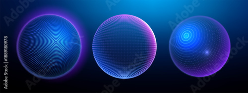 Globe ai background sphere with data circle particle abstract world and space universe. A futuristic concept of global cyber security through network connection lines and wireframe.