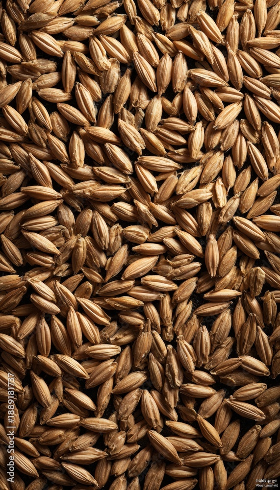 Obraz premium Top-Down Flat-Lay of Wet Barley with Even Lighting for UI Backgrounds