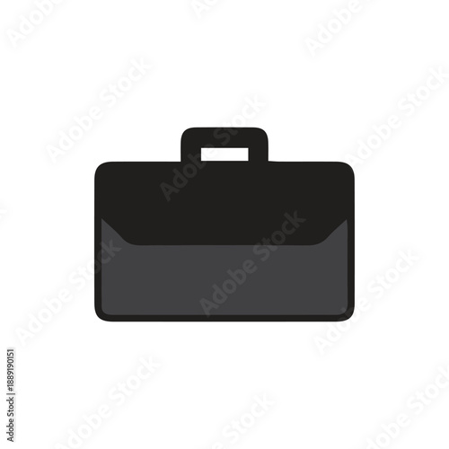 black briefcase isolated on white