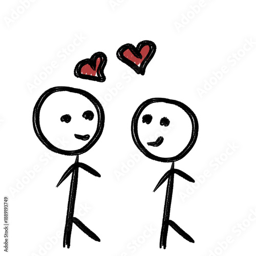 couple with heart, valentine's day icon
