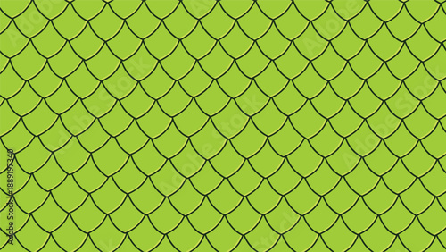Bright green scale pattern with fine outlines and textures creating a uniform reptilian skin effect across surface.