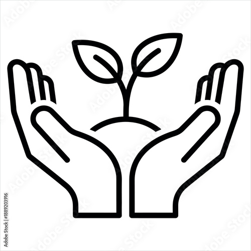 Hands nurturing a young plant, symbolizing growth, new life, and care