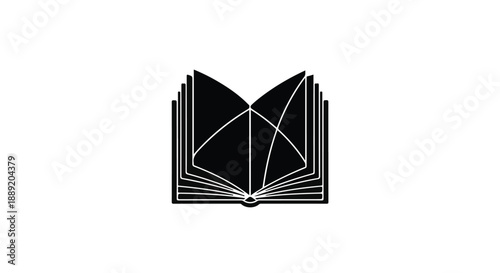 Geometric illustration of an open book