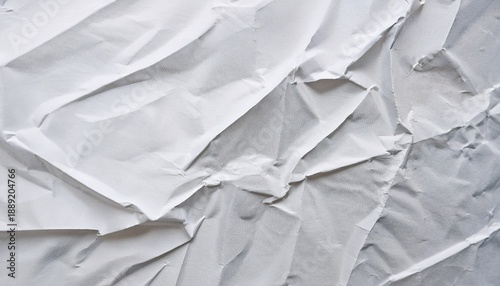 Crumpled White Poster Distressed Paper Texture Sheet Texture Space
