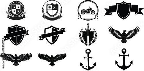Vintage Heraldic Emblem Icon Set for t-shirt design