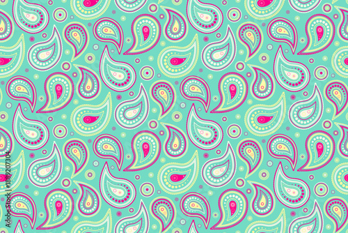 Curtain silk as sparse background. Stroke ethnic to paisley buta. Intricate orient on repetition embellishment.