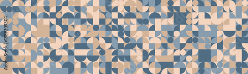 Geometric mosaic pattern with creative shapes and minimal style. Perfect for modern posters, seamless backgrounds, or textile prints.