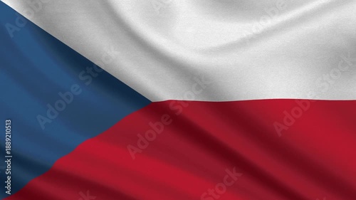 Czech Republic Flag flag waving looping footage Full 4K (3840 x 2160) Realistic Czech Republic Flag Looping background. Looping Closeup Full 4K (3840 x 2160) footage. October 28th