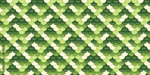 Abstract seamless pattern with overlapping green scales.  Elegant, natureinspired design ideal for textile prints, website backgrounds, or decorative projects.  Evokes feelings of serenity and growth.