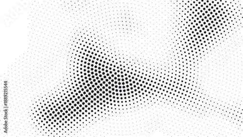 Abstract vector background with scattered star-shaped halftone dots forming patterns