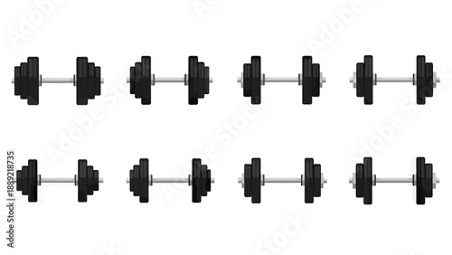 Set of Adjustable Dumbbells, Weight Training Equipment
