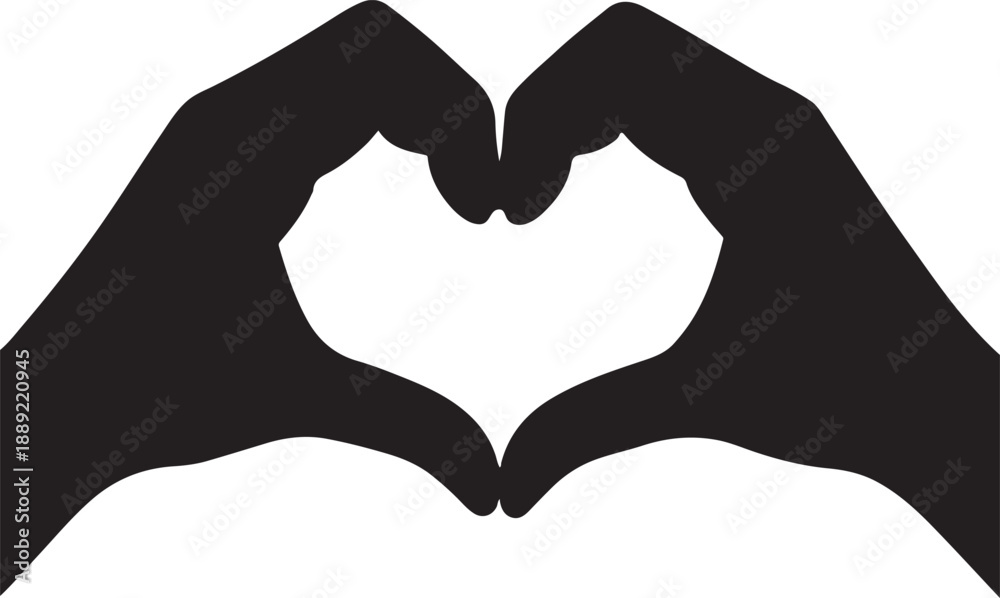 Fototapeta premium Hands Making Heart Shape on White Background