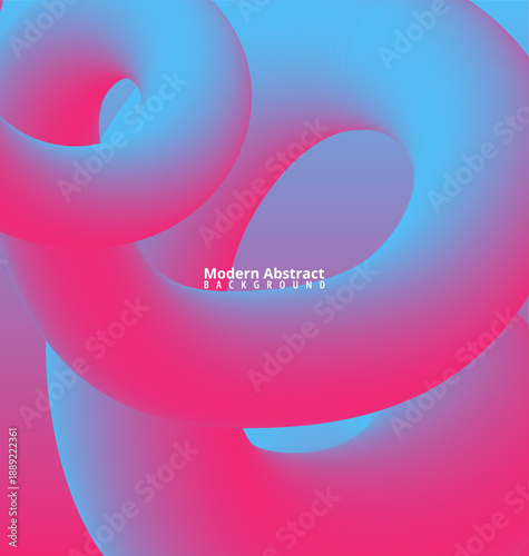 Vibrant abstract background featuring undulating three dimensional shapes with smooth blue and intense magenta color gradients