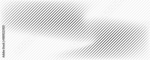Halftone line gradient texture. Black diagonal stripe gradation background. Repeated slanted strokes pattern backdrop.