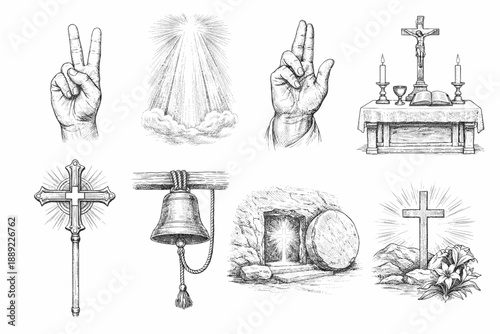 Christian Symbols and Resurrection Faith Sketches