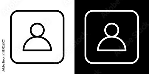 App contact icon representing user profile, contact information, account access, and people management in mobile apps.