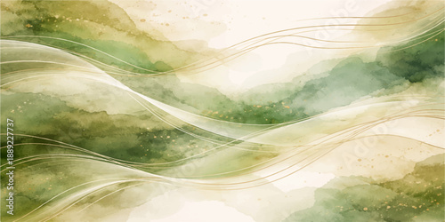 An abstract green background with waves of light and motion blurs into a fast highway journey, capturing the speed of travel and transportation across a moving landscape