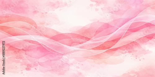 Soft pink abstract wallpaper featuring a vintage paper texture and subtle silk fabric patterns adorned with red valentine hearts for a romantic grunge art backdrop