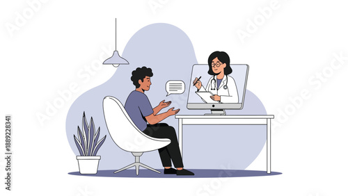  Online Video Call Conference Illustration Vector