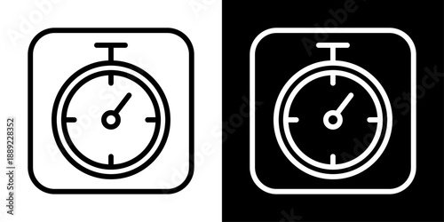 App timer icon representing countdown, time tracking, stopwatch function, productivity control, and mobile app interface.
