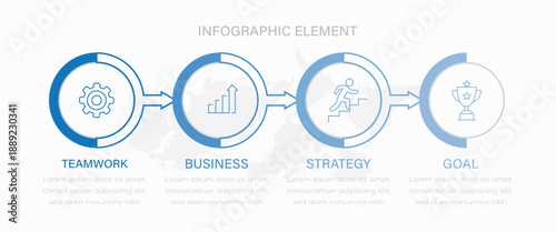 Infographic. Modern vector illustration for circle business process visualization. Timeline infographic design with circle for business template. Vector 4 steps. 