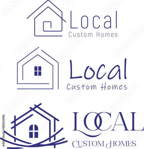 Local Custom Home Logo, Vector Logo Design, Illustrations, Industries Logo Design, Real state logo Design
