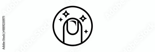 Professional nail technician emblem icon – Suitable for business cards, salon signage, or digital beauty marketing.