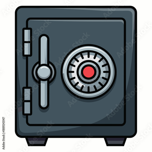 Bank safe icon with rotating combination dial – Ideal for financial services, high-security vaults, or savings accounts.