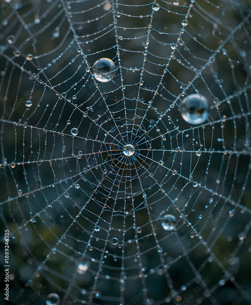 Fototapeta premium Dewy Spider Web
