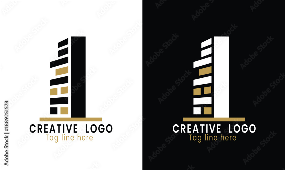 Obraz premium i letter real estate logo