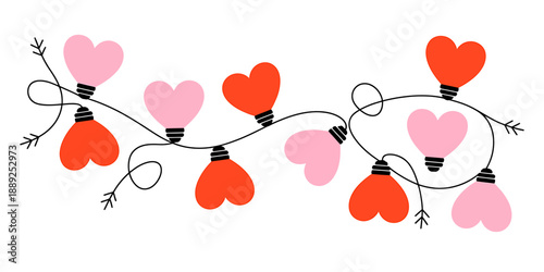 Heartshaped string lights decoration for festive occasions