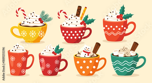 Festive Hot Chocolate Mugs Collection