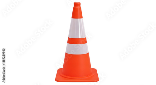 Foto Traffic cone on black background