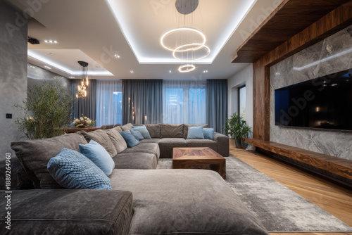 Modern Interior Design of a Living Room